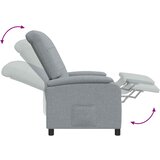  Fotelja s nagibom Svjetlosiva Tkanina | shoptok.hr