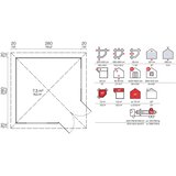 Male kuće Drvena vrtna kućica VICTORIA B 300 × 300 cm sa šindrom | shoptok.hr