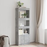 vidaXL Visoka omara betonsko siva 63x33x180 cm inženirski les Cene