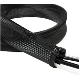 cable sleeve zipper, polyester, od: 50 mm, black, 2 m, KAB0049
