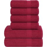 vidaXL Komplet brisač 6-delni bordo 360 gsm 100% bombaž | Shoptok.si