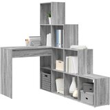  Kutni stol s policom Siva Sonoma 101,5 x 149,5 x 149,5 cm | shoptok.hr