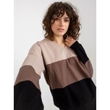 RUE PARIS Sweatshirt-RV-BL-8328.34X-black-beige | Shoptok.si