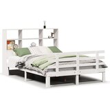vidaXL Krevet s regalom z knjige bez madraca bijeli 120x190cm borovina | shoptok.hr