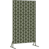 vidaXL Metalni panel ograde Maslinasta Velik Uzorciran | shoptok.hr