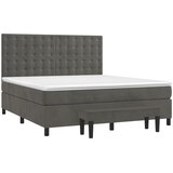 The Living Store Box spring postelja z vzmetnico temno siva 180x200 cm žamet - Box Spring Postelja, (21492237) | Shoptok.si