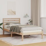 vidaXL krevetna konstrukcija smeđa 75 x 190 cm čvrsta borova drva | shoptok.hr