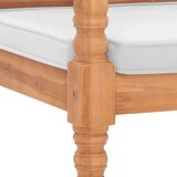 BATAVIA klupa s jastucima 120 cm tikovina | shoptok.hr