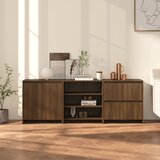 vidaXL 3-delna komoda rjavi hrast konstruiran les | Shoptok.si