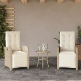  3-dijelni bistro set s jastucima bež od poliratana | shoptok.hr