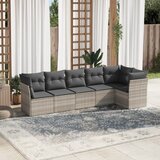  6-dijelni set vrtnih sofa od poliratana s jastucima svjetlosivi | shoptok.hr