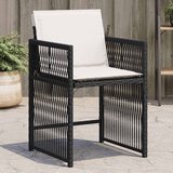 Maison Chic Vrtni stoli - Stol za vrt z blazinami 4 kosi črn poli ratan JS2223, (21876704) | Shoptok.si