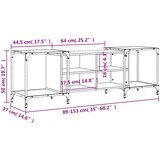 TV ormarić crni 153 x 37 x 50 cm od konstruiranog drva | shoptok.hr