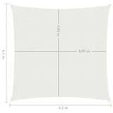 vidaXL Senčno jadro 160 g/m² belo 4,5x4,5 m HDPE, (20609793) | Shoptok.si