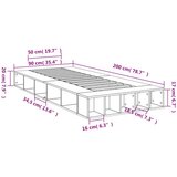  Okvir za krevet crni 90x200 cm konstruirano drvo | shoptok.hr