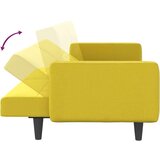  Raztegljiv kavč z blazinami svetlo rumeno blago, (20656967) | Shoptok.si