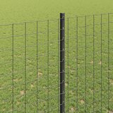  Ugrađeni stup za ogradu 22 pcs Siva 200 cm Čelik obložen prahom | shoptok.hr