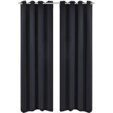 vidaXL 2 zavjese s metalnim ringovima, 135 x 245, crne Cijene