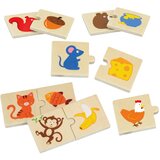 Viga drvena slagalica nahrani životinju što životinje jedu puzzle | shoptok.hr