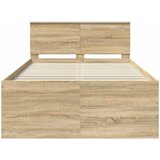  Krevetna konstrukcija s uzglavljem Sonoma hrast 120 x 190 cm | shoptok.hr