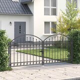  Ogradna vrata ASSEN 301 x 175,5 cm Čelik Siva | shoptok.hr