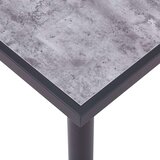  Jedilna miza črna in betonsko siva 140x70x75 cm mediapan | Shoptok.si