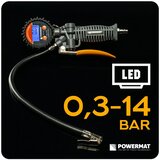 Powermat pištolj za napuhanje LCD manometrat 60 mm PM-PDPM-1T | shoptok.hr