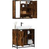 Maison Chic Kopalniška garnitura - Kopalniški sestavi 2-delna dimljeni hrast inženirski les, (21787275) | Shoptok.si