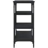  Konzolni stol s policama crni 100 x 35 x 75 cm | Shoptok.si