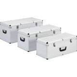 vidaXL Kutije za pohranu 3 kom srebrne aluminijske | shoptok.hr