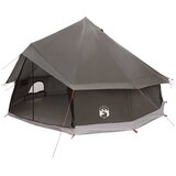 Tipi šator Smeđa siva 400 x 400 x 250 cm Poliester i čelik | shoptok.hr