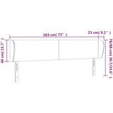  Uzglavlje s ušima ružičasto 183x23x78/88 cm baršunasto | shoptok.hr