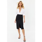 Trendyol Black Fitted Woven Shiny Stone Skirt Cene