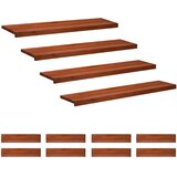 Step treads 12 kom. 110 x 30 x 2 cm Smeđa Čvrsto drvo bukve | shoptok.hr
