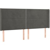 Maison Chic vzglavna omarica - nočna omarica - posteljna omarica z ušesi temno sivo 183x16x118/128 cm žamet, (21708182) Cene