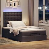  Okvir za krevet s madraca tamnosmeđi 120x190 cm od tkanine | shoptok.hr