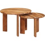  Stolovi za slaganje 2 pcs Smeđa Čvrsto drvo akacije | shoptok.hr