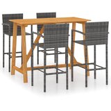  5-dijelni vrtni barski set sivi | shoptok.hr