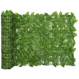 vidaXL Balkonsko platno z zelenim listjem 300x75 cm Cene