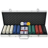 vidaXL Set za Poker s 500 Žetona Aluminijum cijene
