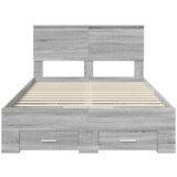  Konstrukcija postelje Siva Sonoma 120 x 200 cm Konstruiran les, (5000103365) | Shoptok.si