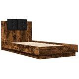 vidaXL Okvir za krevet s uzglavljem boja hrasta 90x190 cm drveni | shoptok.hr
