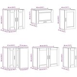vidaXL 11-dijelni set kuhinjskih ormarića Porto konstruiranog drva | shoptok.hr