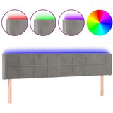  Posteljno vzglavje svetlo sivo 163x16x78/88 cm žamet, (20953301) | Shoptok.si