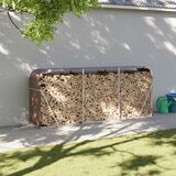 vidaXL Držač za cjepanice smeđi 234x45x100 cm od pocinčanog čelika Cijene