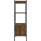  Polica s 4 razine i ormarićem 80 x 40 x 130 cm od čelika i drva | shoptok.hr