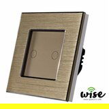 Wise naizmenični prekidač, 2 tastera- aluminijumski panel | ePonuda.com
