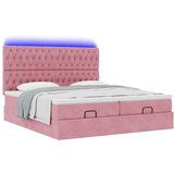 vidaXL Otomanski posteljni okvir z vzmetnicami roza 180x200cm žamet, (21610100) | Shoptok.si