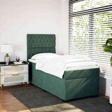 Box spring krevet s madracem tamnozeleni 90x190 cm baršunasti | shoptok.hr