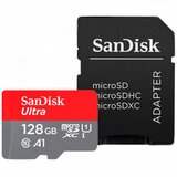 Sandisk memorijska kartica microsd 128GB ultra + adapter SDSQUAB-128G-GN6MA sivo-crvena Cene'.'